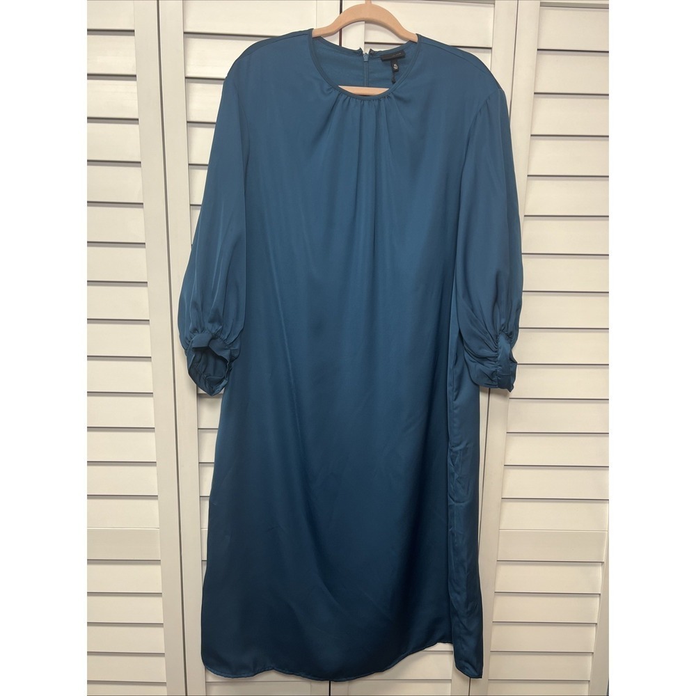 Who What Wear 3/4 Sleeve Midi Shift Dress Women's Size XL Teal NWT
